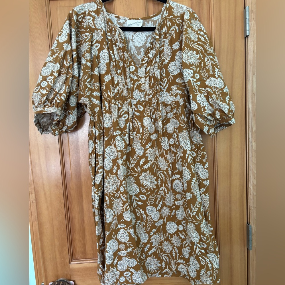New universal thread linen blend babydoll dress
